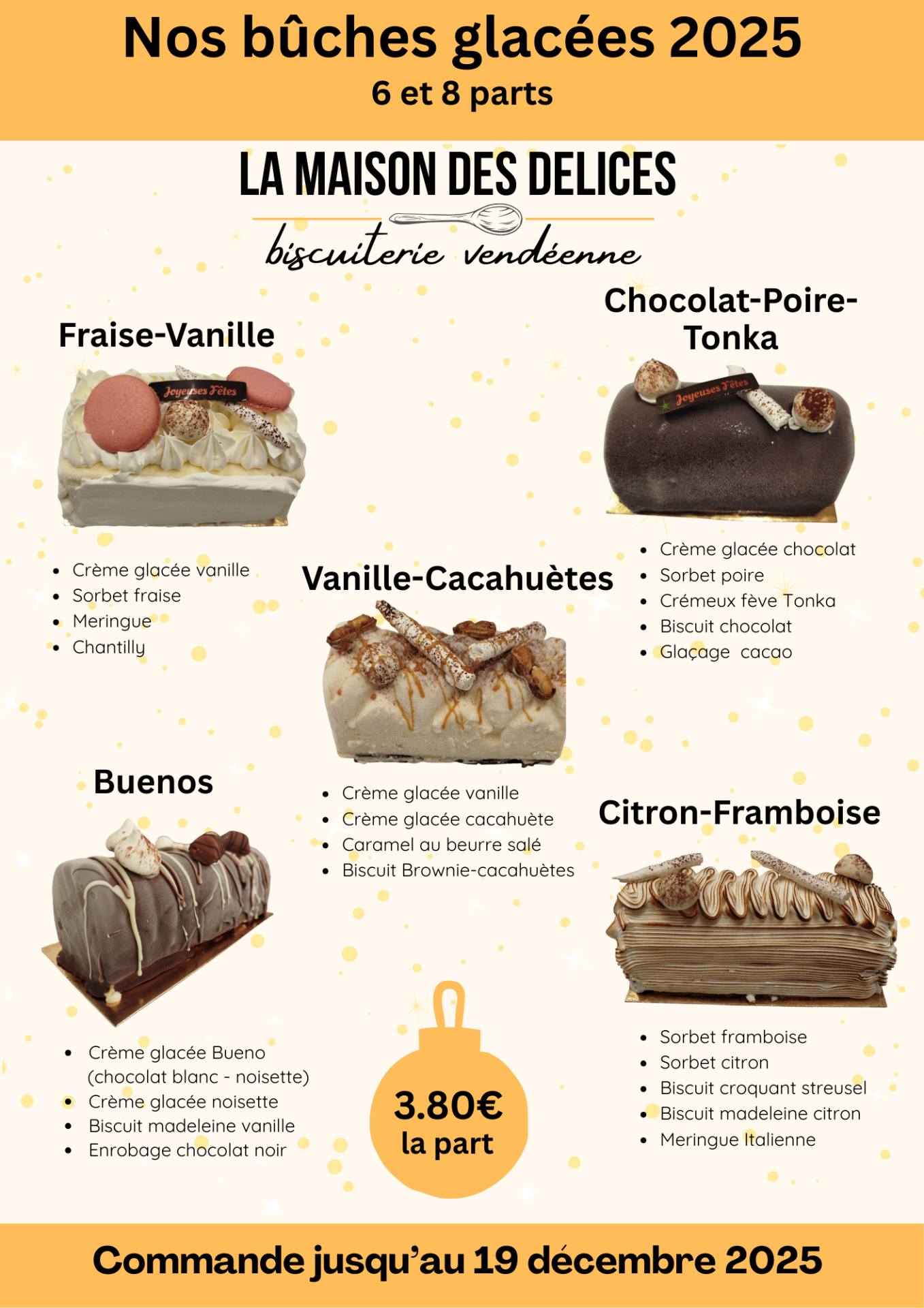 Bûches glacées 2025