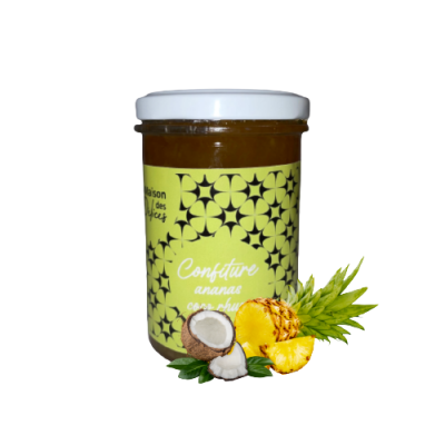 Confiture ananas coco rhum 220g